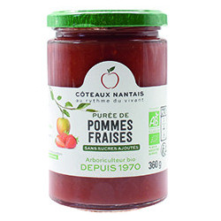 Purée pomme fraise AB 360 g