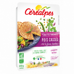 Galettes pois cassés ail et...